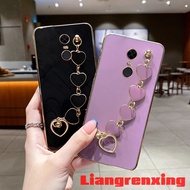 Casing redmi 5 plus xiaomi redmi note 5 pro phone case Softcase Electroplated silicone shockproof Protector Smooth Protective Bumper Cover new design Love Bracelet for Girls DDAX01