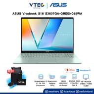 ASUS Vivobook S16 S3607QA-GREEN055WA | Snapdragon X1 26 100 | Qualcomm AdrenoGPU| 16GB LPDDR5X| SSD 