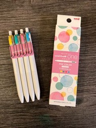 現貨：三菱uni 限定版筆 uni ball one 0.38mm(pop Color)一套4支
