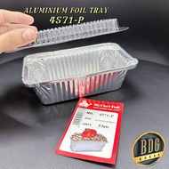 BDG MY CHEF FOIL 4571-P ALUMINIUM FOIL TRAY WITH LID @ S SIZE RECTANGLE