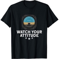 Watch Your Attitude Airplane Pilot Aviation T-Shirt