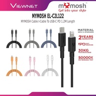 MYMOSH EL-C2L122 CABLE I-CABLE TO USB-C PD 1.2M/FAST CHARGING/30KG TEAR RESISTANCE/ CHARGE & SYNC/ 4