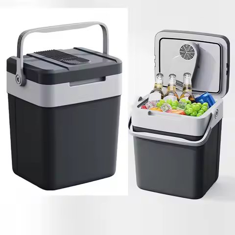 Mini Car Fridge Car Refrigerator Refrigerated Delivery Container Camping Outdoor Cooler Box 27L Mobi