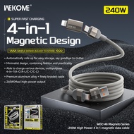 [SG] 4in1 240W PD Cable Type C/USB A to L/C Fast Charging Magnetic Self Winding Cable Compatible wit