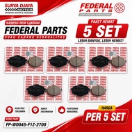 PACKAGE CONTENTS 5 FP-W0045-F1Z-2700 FRONT DISC BRAKE CANVAS PADS FIZ Force 1 F1 FORCE1 PISTON 1 OLD