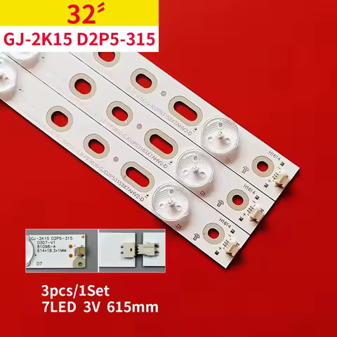 3PCS NEW LED backlight strip 7 lamp for 32"TV 32PFT4100 32PHH4100 LB32067 V0_00 TPT315 GJ-2K15 D2P5-