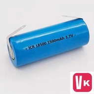 【VIKI品質保證】ICR18490 18500 1500mAh3.7V尖平頭音箱佳能相機 7.4V 充電電池
