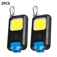 BORUiT Mini EDC Keychain Flashlight TYPE-C Rechargeable Torch Portable Work Cap Light Tiki Fishing C