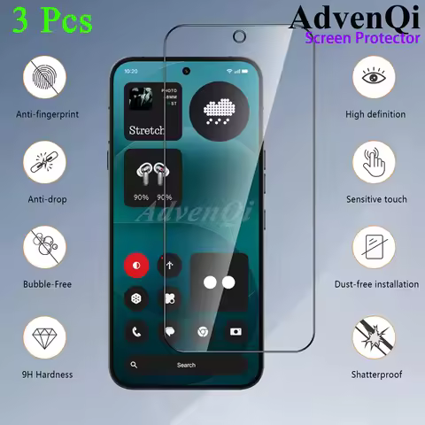 3Pcs For Nothing Phone 4a Pro Screen Protector Tempered Glass Crystal HD Mica 9H Protective Anti Scr