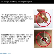 zebeaacc Ultra-thin 34mm Pure Gold-coated Condenser Microphone Capsule Mic Sound for Head