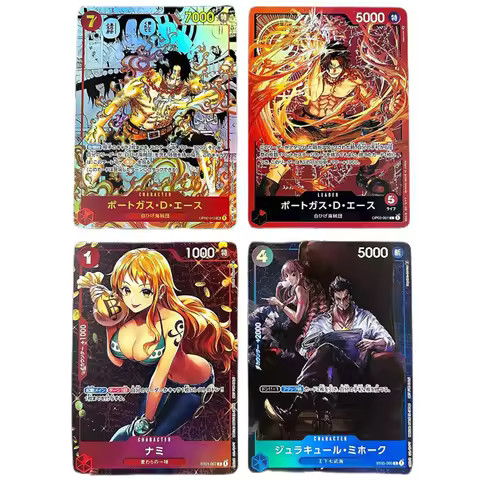 Anime One Piece TCG OPCG Replica Japanese Version Card Game OP02 Luffy Shanks Ace Nami Roronoa Zoro 