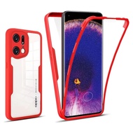 360 Full Body Screen Protector Transparent Case For OPPO Reno 4Z 5Z 5 Lite Reno 7  Find X5 Shockproof Phone Cover