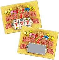 Lucky 7 Scratch Off Game Cards, Slot Machine 25 Count Bulk Game Cards for Business Party Prizes, Pro