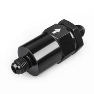 1PCS 6AN Billet Inline Fuel Filter 30 Micron Anodized Aluminum Black