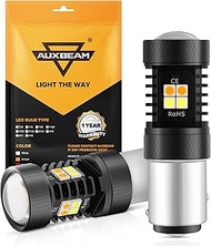 Auxbeam 1157 LED Bulbs 1157 Switchback LED Bulbs 1157A 2057 2357 7528 BAY15D LED Bulb Amber and Whit
