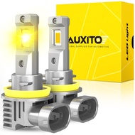 AUXITO 2Pcs 72W 16000LM H11/H8/H16 LED Fog Light Bulbs 3000K Amber Yellow 6500K White 600% Brightnes