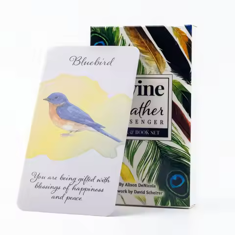 Divine Feather Messenger Tarot Oracle Cards 44 Birds Symbolism & Energies 10.3x6CM Divination Fate R