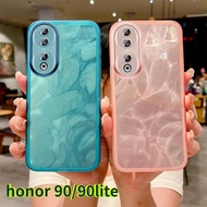 Glitter Casing for honor 90 Lite 5G 2024 Case Luxury Gilt Aurora Feather Pattern Cover For honor90 h