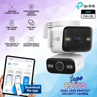 TP-Link Tapo C575D Dual Lens Pan/Tilt Security Camera 8MP Full HD Two Views at Once