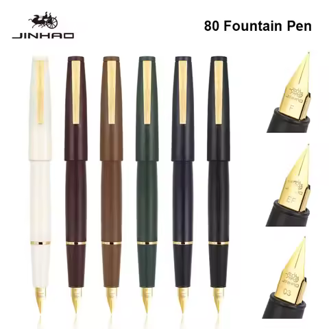 Jinhao 80 Fountain Pen Luxury Elegant Pens EF F 0.3MM Extra Fine Nib Fountain Pens Writing Office Sc