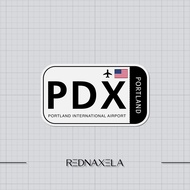 Portland International Airport Code PDX Sign Sticker