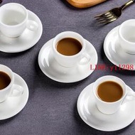 意式濃縮咖啡杯碟60ml商用歐式簡約純白色陶瓷小咖啡杯子DIYlogo