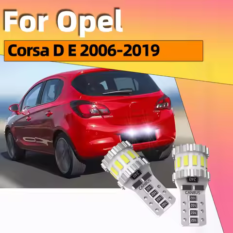 2Pcs White 12V LED License Plate light For Opel Corsa D E 2006 2007 2008 2009 2010 2011 2012-2019 Le