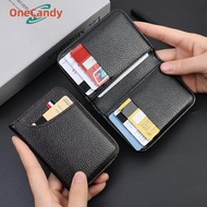 9 Slots Men's Leather Folding Wallet Men's Card Holder Wallet Leather Card Wallet Synthetic Leather 