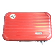 Rimowa Thai Airways First Class Travel Pouch Hard Case Width 4 Inches Length 7 Dark Red