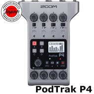 ZOOM / PodTrak P4 Podcast Recorder Live streaming recorder with 4 microphone inputs, 4 headphone outputs, 4 tracks simultaneous recording, and pop-up sound pad 100% Authenticity direct from Japan