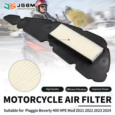 JSBM Motorcycle Accessories Air Filter For Piaggio BEVERLY 400 BV400 MP3 400 E5 2020 2021 2022 2023 