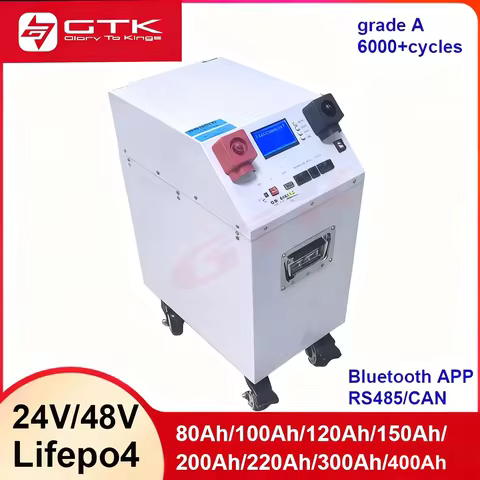 8S 24V 16S 48V 100Ah 200Ah 300Ah 400Ah Lifepo4 Lithium Battery pack with 100A 200A smart Bluetooth B