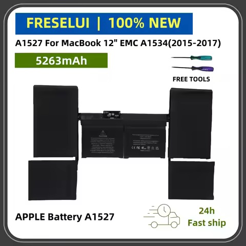 FRLESUI A1527 High-Performance Battery for MacBook 12" EMC A1534 （2015-2017） Long-Lasting & Safe +2-