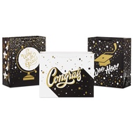 Hallmark 13" Large Graduation Gift Bags (3 Bags: Way to Go, Woo Hoo!, Congrats) for High School, Col