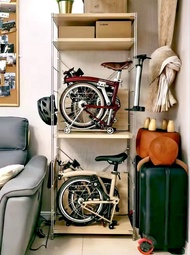 (可代上gogovan，可自行調節層板高度)bike bicycle frame racks brompton birdy 小布 摺疊車 收納櫃 雙層 停車架 單車 層架 不是小木良品 廚房置物架 健