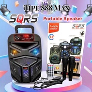 SPEAKER BLUETOOTH SQRS 888 MAX WIRELES 2MIC SUPER BAS