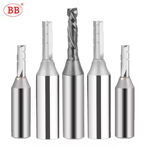 BB Straight Slot Bit Milling Cutter CNC Wood Engraving Machine End Mill Rough TCT Router Bit 6mm 8mm