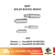 [4Pcs] Stainless Steel Solid Round Hinges Welding Door Gate Hinge Grill Butterfly Grille Ensel Pintu