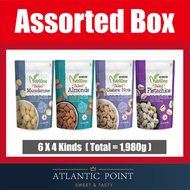 Assorted Box Tong Garden Nutrione Baked Nuts - Unsalted Almonds Unsalted Macadamia Unsalted Cashew N