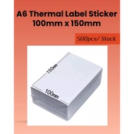 A6 Thermal Label Sticker 100mmx150mm(500pcs/Stack)