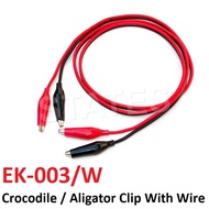 Crocodile / Aligator Clip with Wire (2pcs per Pack) - EK-003/W