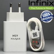Charger 45W Infinix Note 50 Original 100% Charger 45 Watt Usb Type C Fast Charging