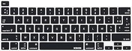 XSKN French Black Silicone Keyboard Cover Skin for 2019 New MacBook Pro 16 inch A2141 and 2020 New M