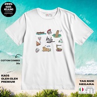 ITALY SOUVENIR T-SHIRT 6 WEAR ORIGINAL ITALY LABELTAG PREMIUM GIFT SOUVENIR CLOTHES