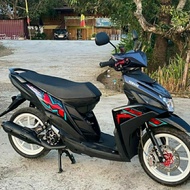 HITAM Striping Mio M3 125 2023 Full Black Trim Sticker Standard Body Decal Ori Yamaha Mio M3 2023 Bl