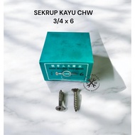 CHW Wood Screw + 3/s 4 Inch x 6 / Wood Screw CHW 3/ 4 3 x 6