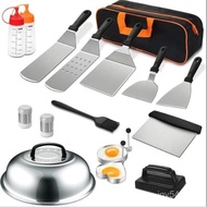 Combination Teppanyaki Set Hot-Selling Burger BBQ Camping BBQ Stainless Steel Cooking Spatula Tool C