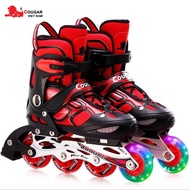 Giầy trượt Patin Cougar 1 bánh phát sáng 835LSG - Màu Đỏ Đen