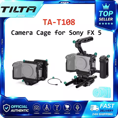 TILTA TA-T108 Camera Cage for Sony FX 5 Full Protective Cage Pro Kit with Top Handle Xeno Side Handl