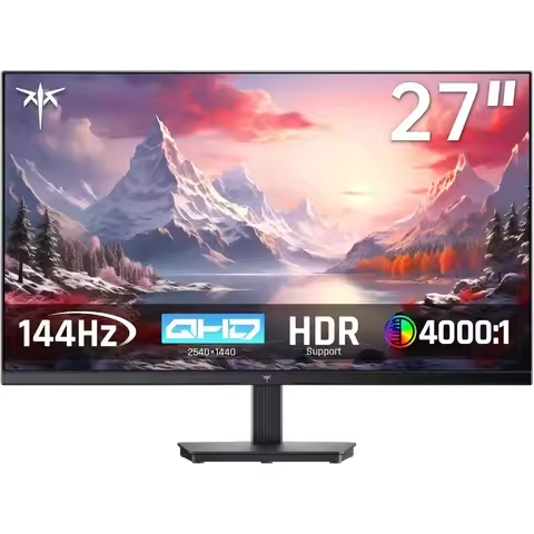 USA Stock 27 Inch QHD 144Hz Gaming Monitor 2K 1440P HDR10 FreeSync G-Sync HDMI DP Eye Care VESA Moun